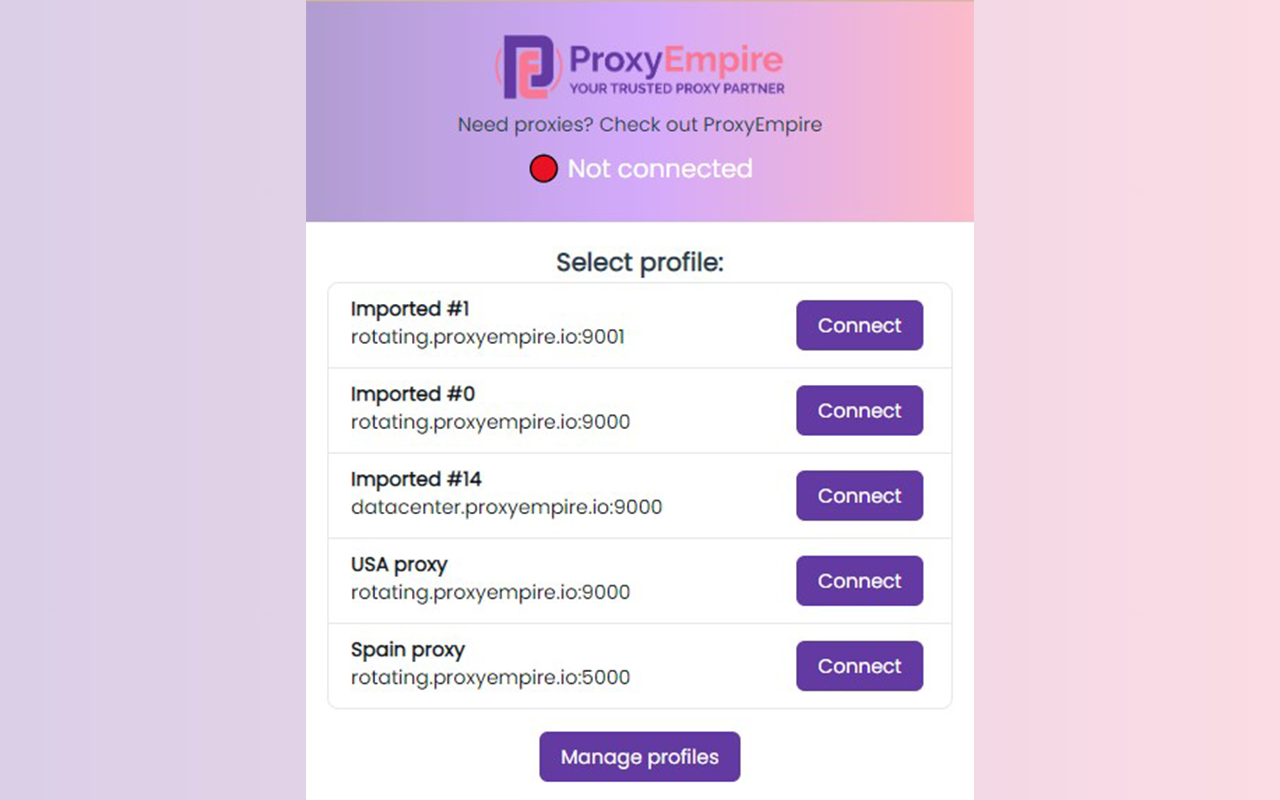 ProxyEmpire Proxy Manager截图1