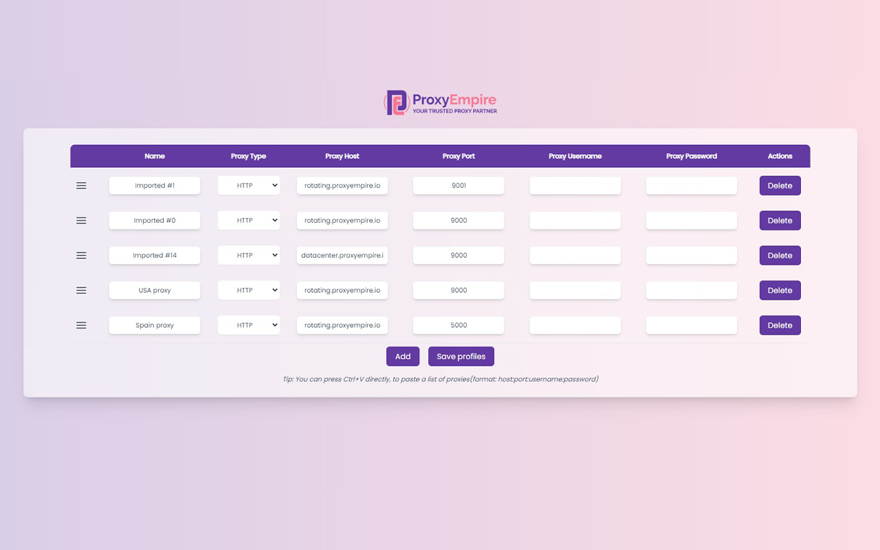 ProxyEmpire Proxy Manager截图2