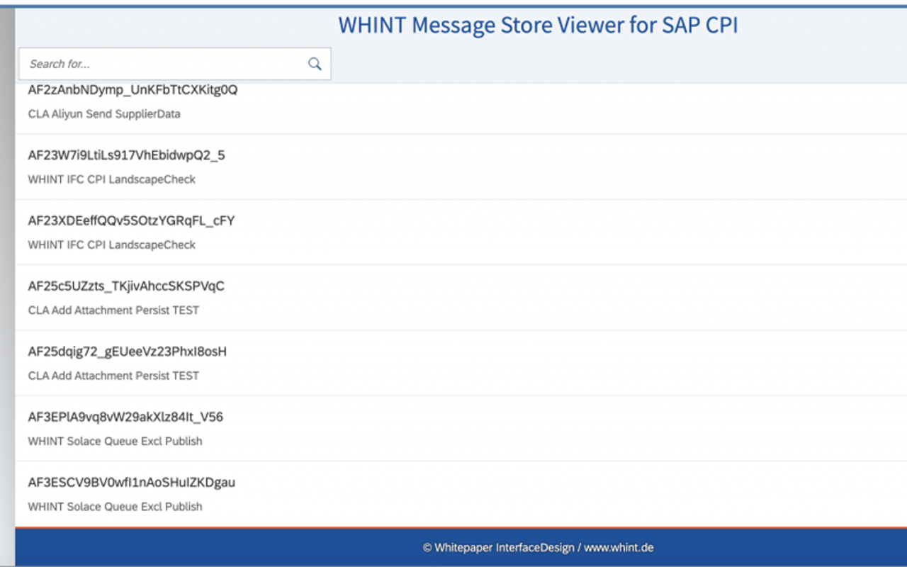 WHINT MessageStore Viewer截图2