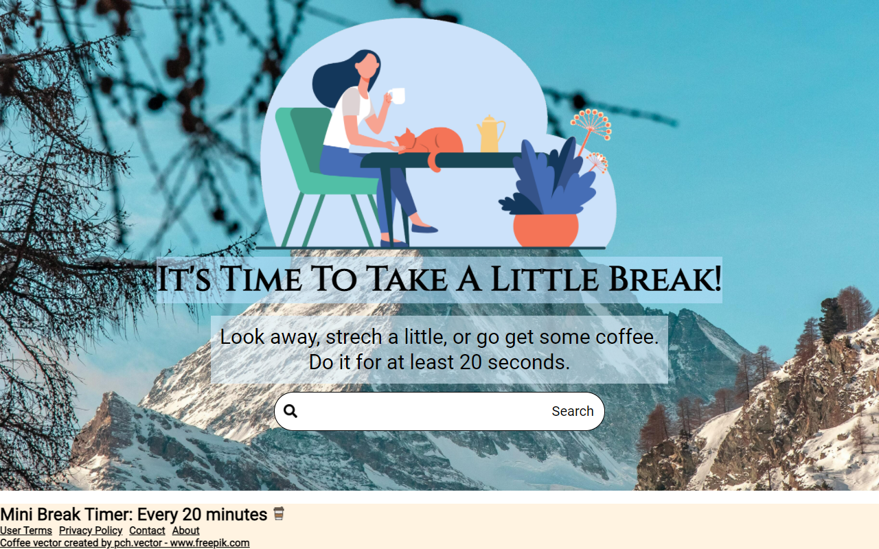 Mini Break Timer: Every 20 Minutes截图1