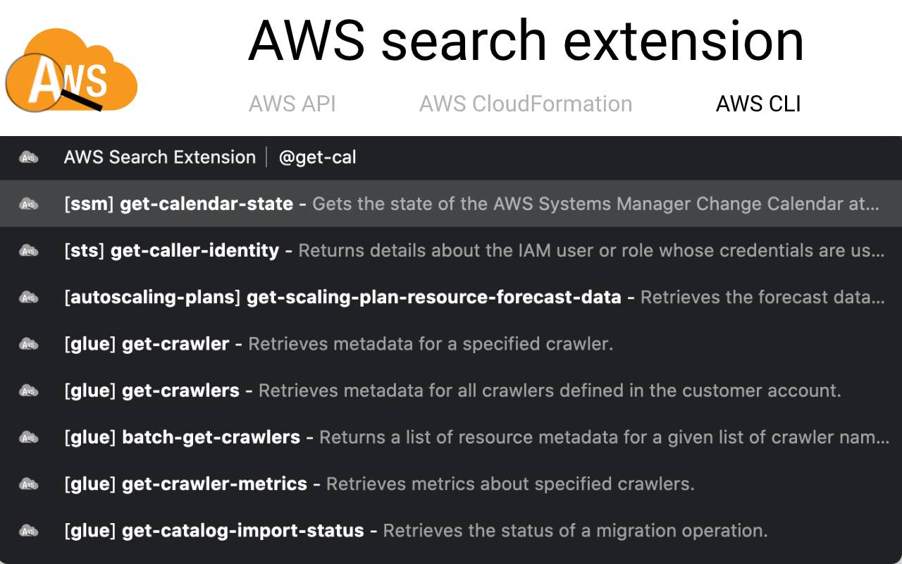 AWS Search Extension截图2