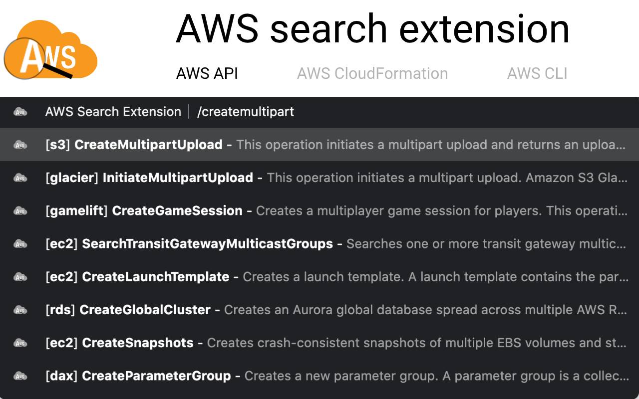 AWS Search Extension截图4