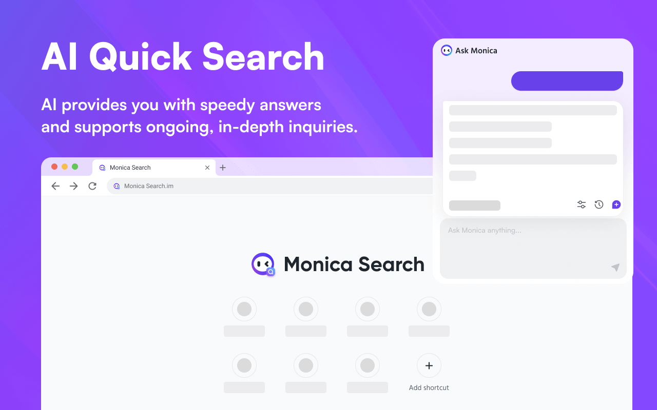 Monica 搜索 - AI搜索的新标签页截图4