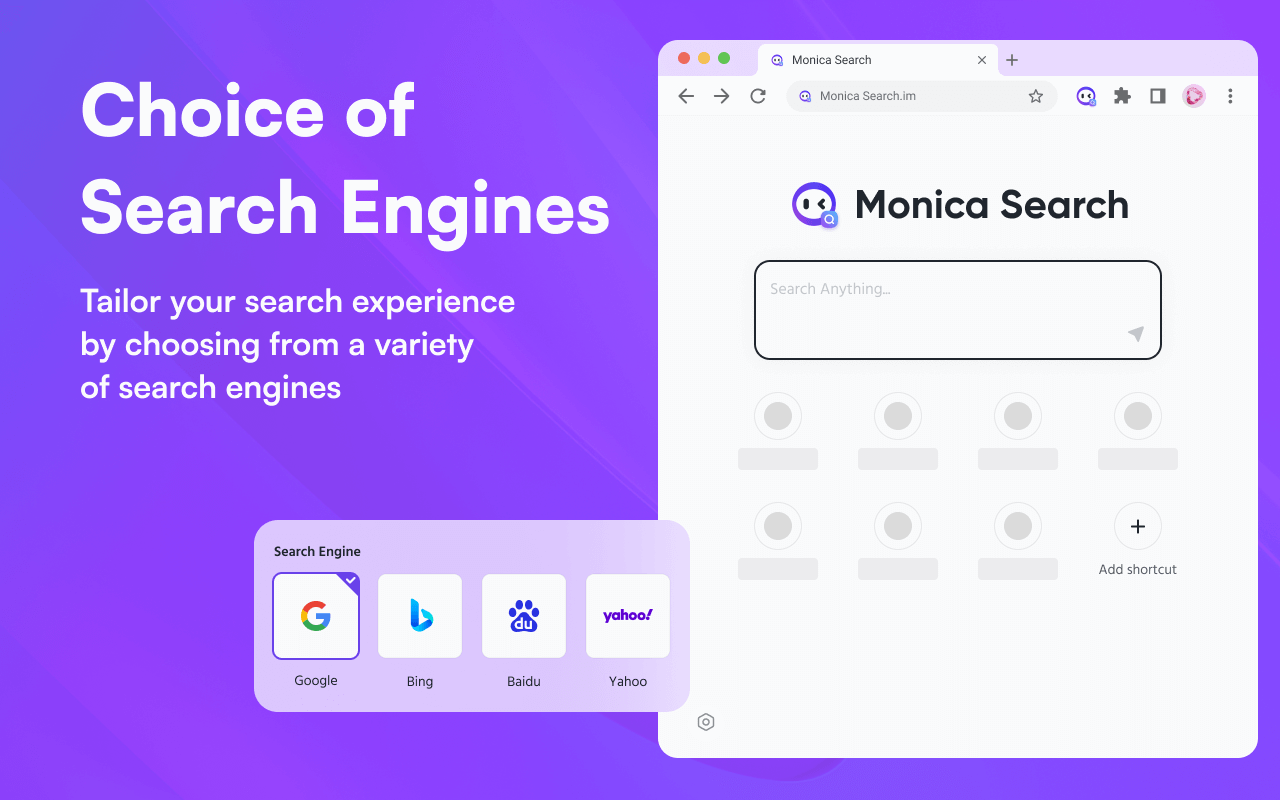 Monica 搜索 - AI搜索的新标签页截图5
