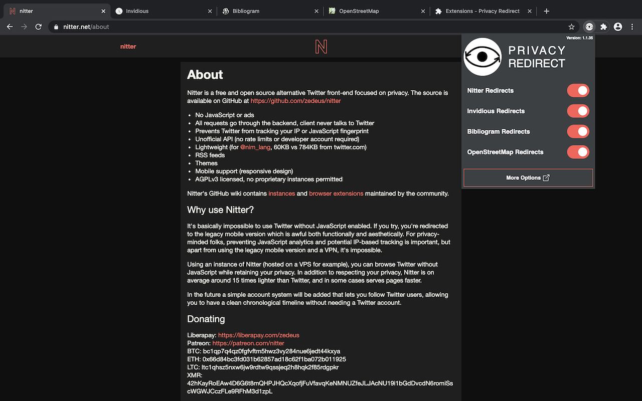 Privacy Redirect截图3