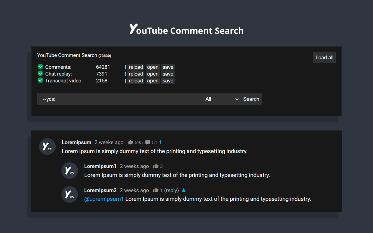 YCS - YouTube Comment Search截图2