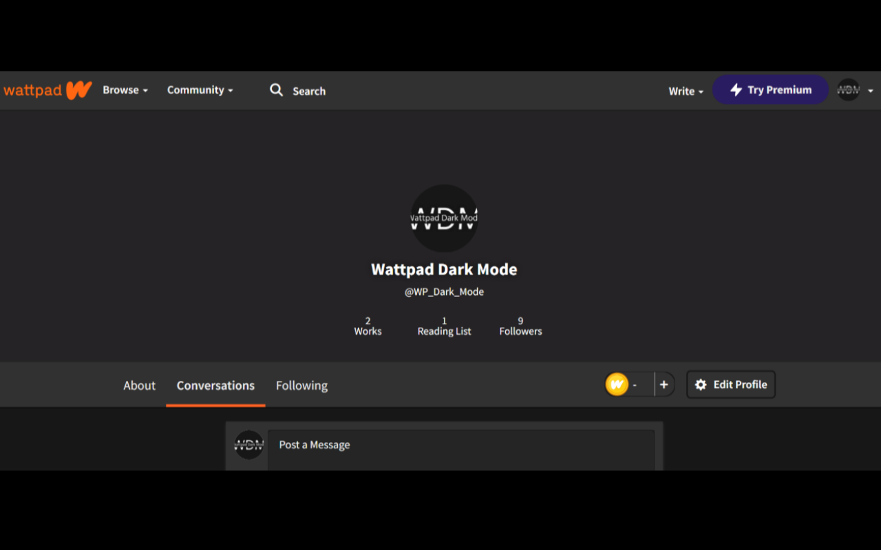 Wattpad Dark Mode截图3