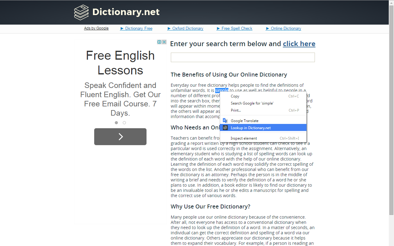 Dictionary.net Extension截图1