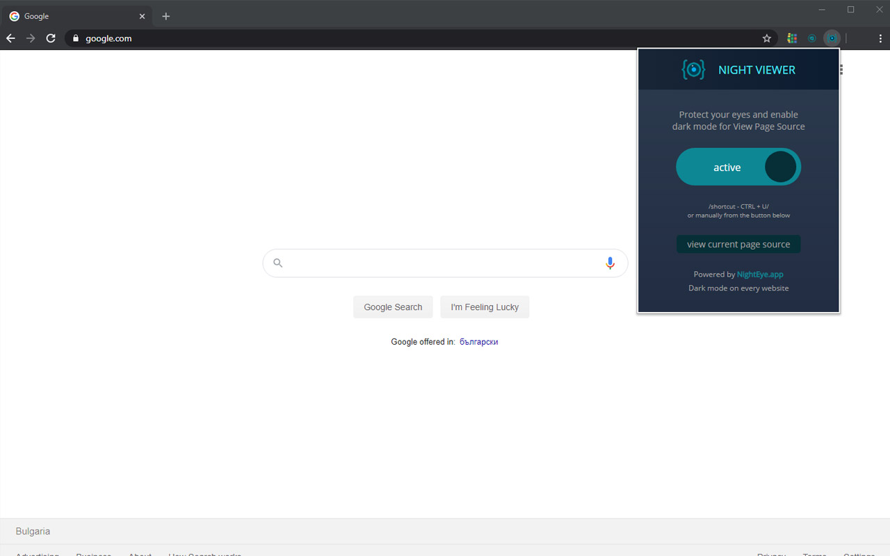 Night Viewer - Dark mode for view page source截图2