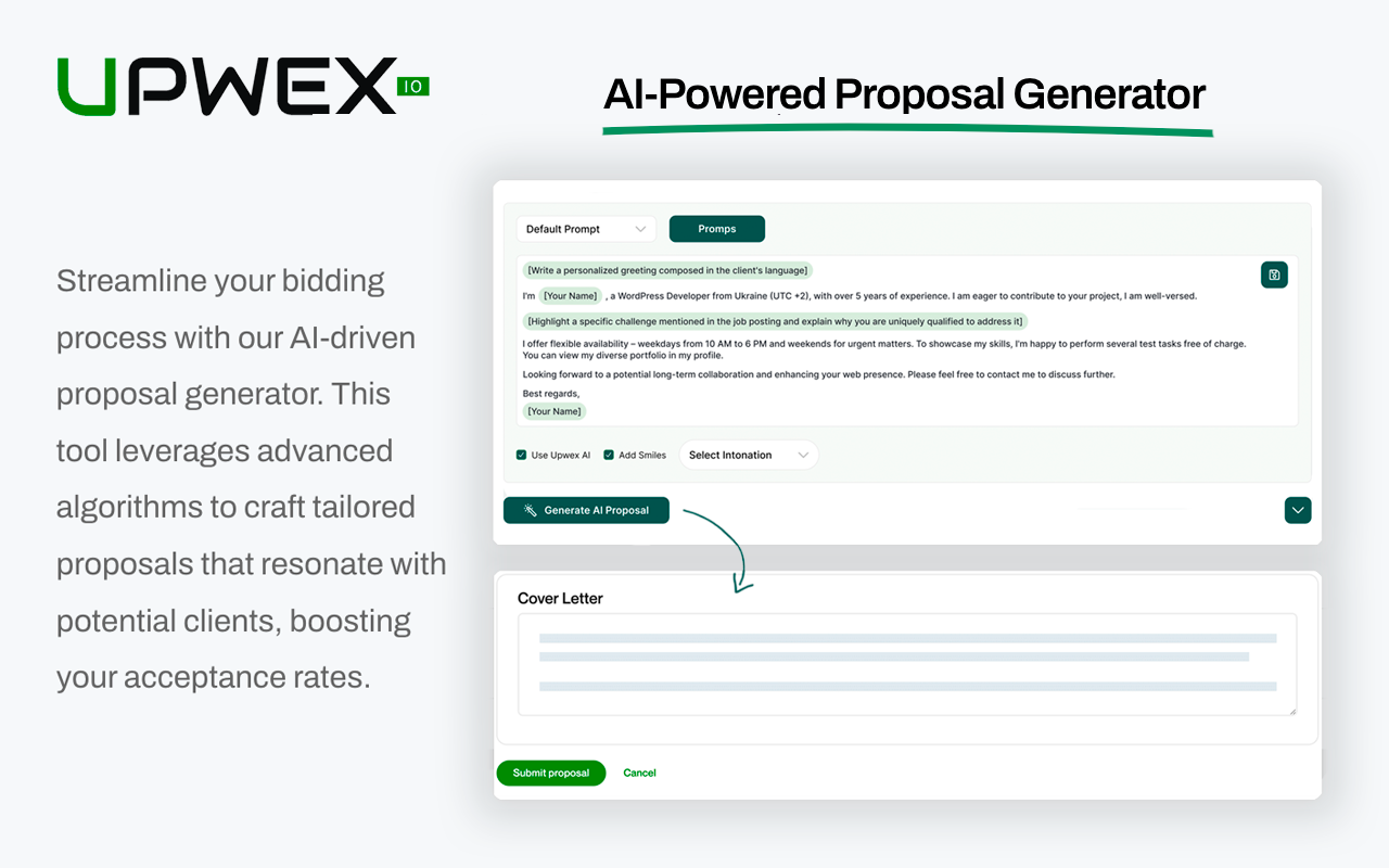 Upwex - AI Tools for Upwork截图5