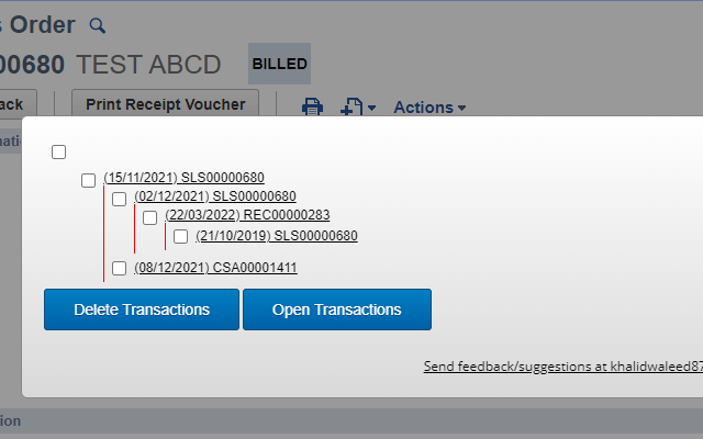 NetSuite Transaction Tree截图3