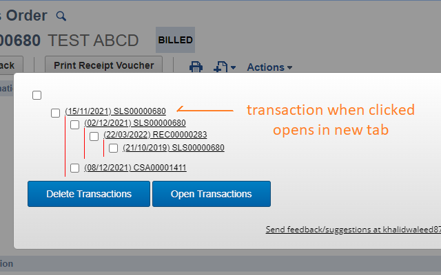 NetSuite Transaction Tree截图4