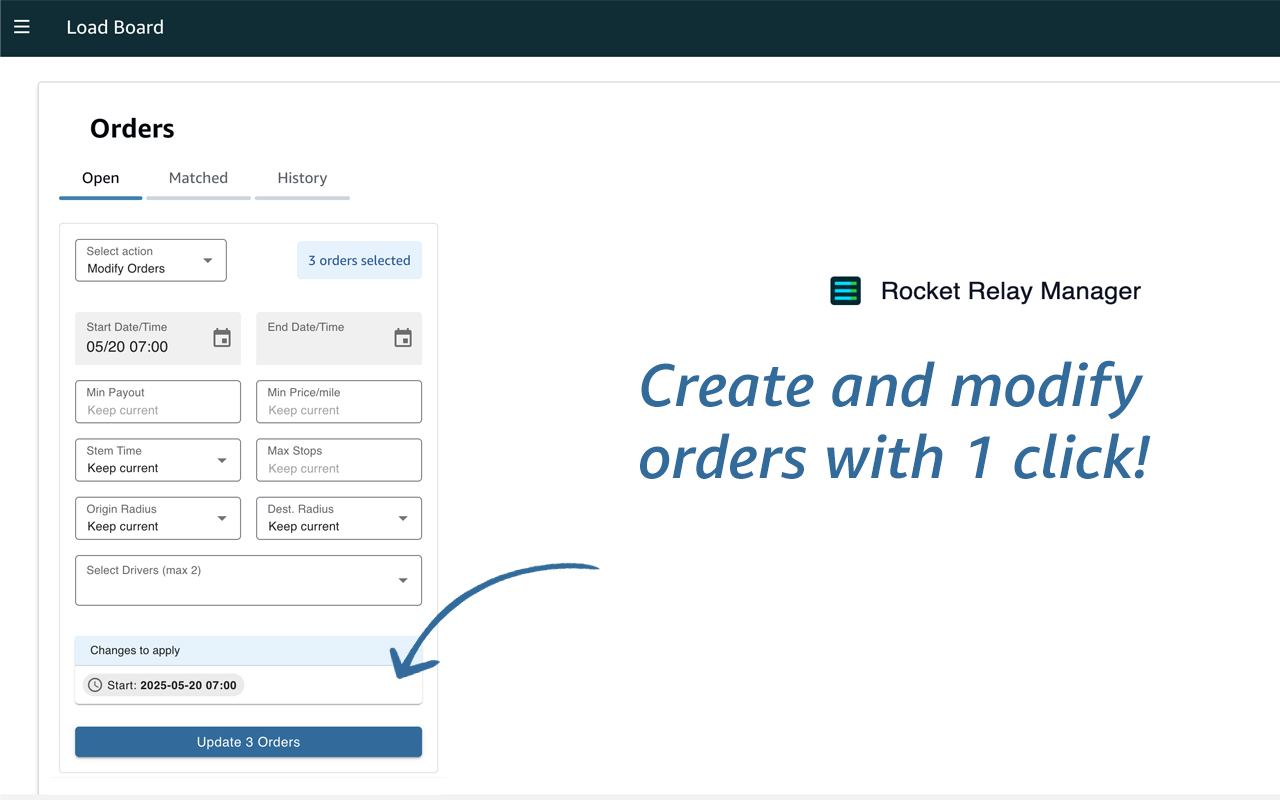 Rocket Relay Post Truck Manager for Amazon Relay截图2