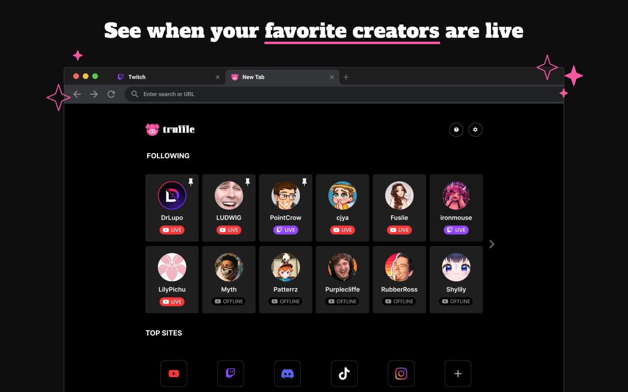 Truffle New Tab | Content Dashboard截图1
