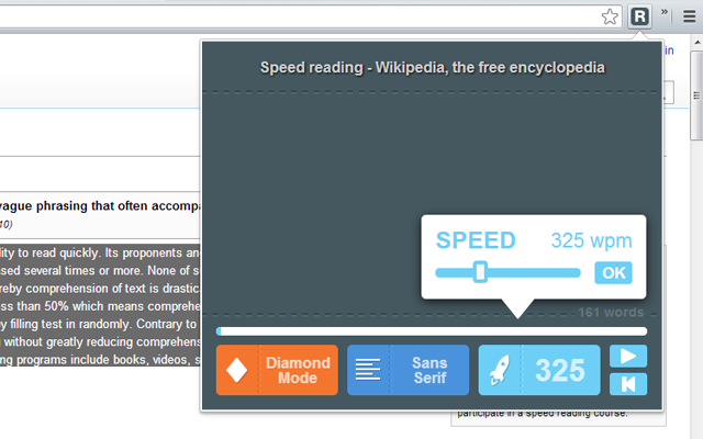 Read fast - Speed Reading Extension截图1