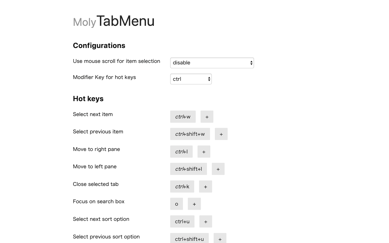 Moly Tab Menu截图1