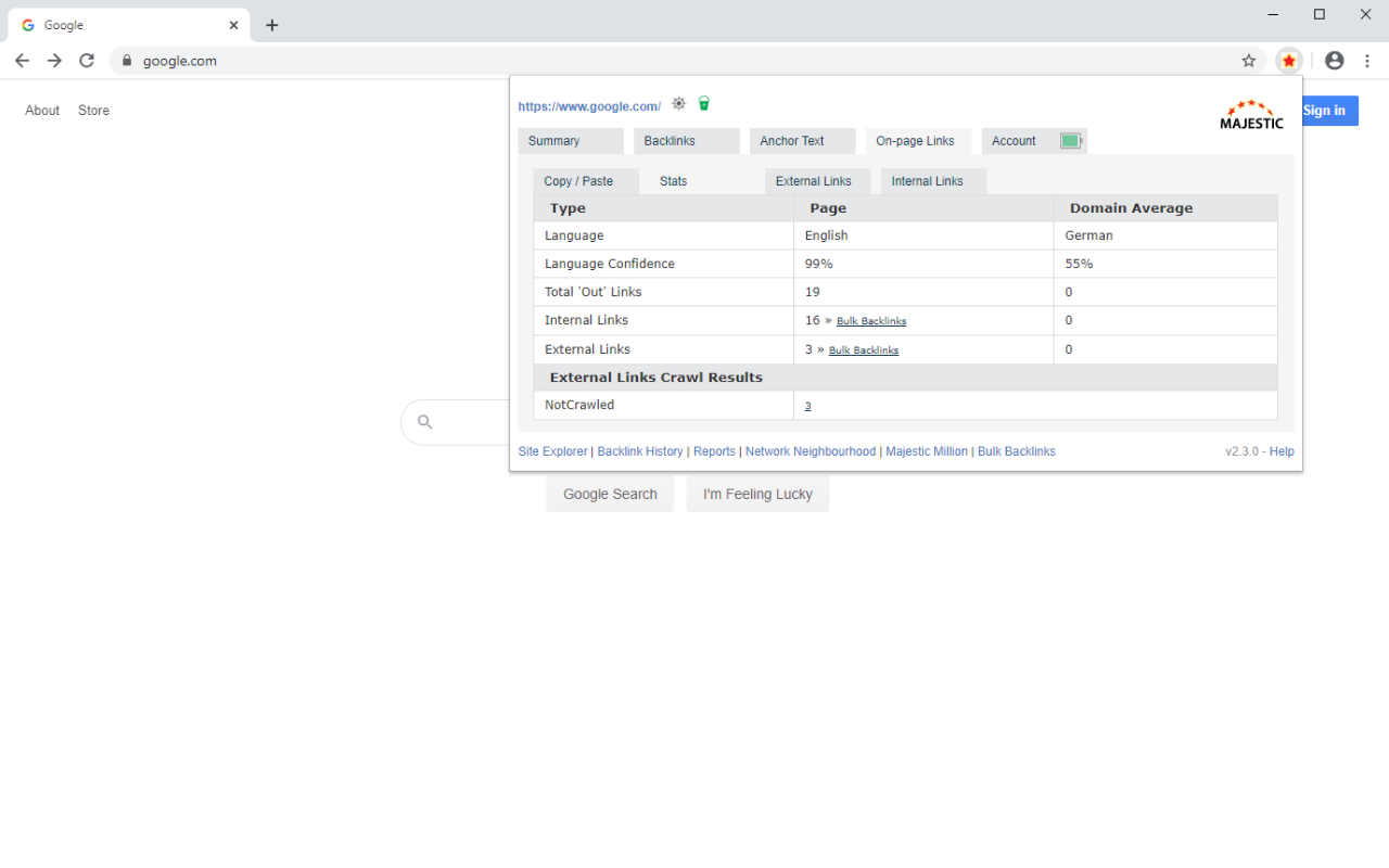 Majestic Backlink Analyzer截图1
