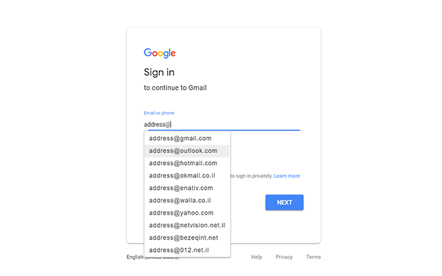 Email Address Autocomplete截图2
