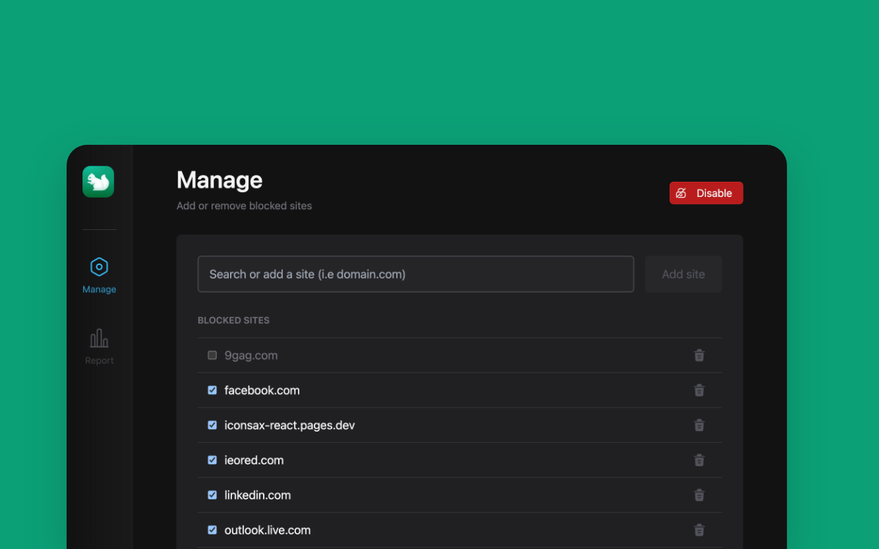 Focus Squirrel - Free Site Blocker截图1