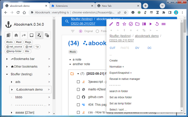 Abookmark - 高级书签管理截图2