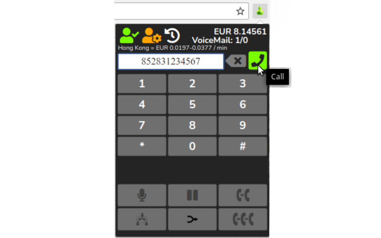 WebRTC SIP Phone with Click2Dial截图2