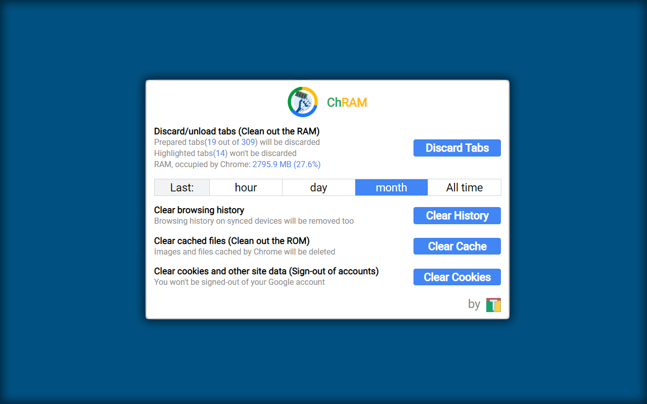 ChRAM: Simple Browsing Data Cleaner截图1