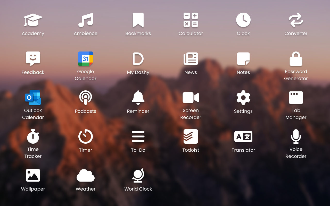Dashy New Tab Dashboard and Side Panel截图1