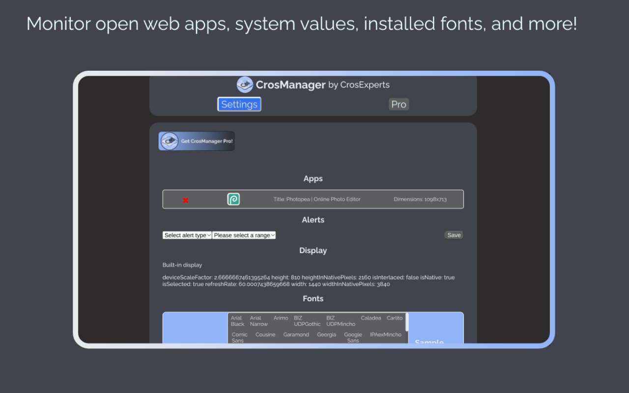 CrosManager - A Web-based System Monitor截图2