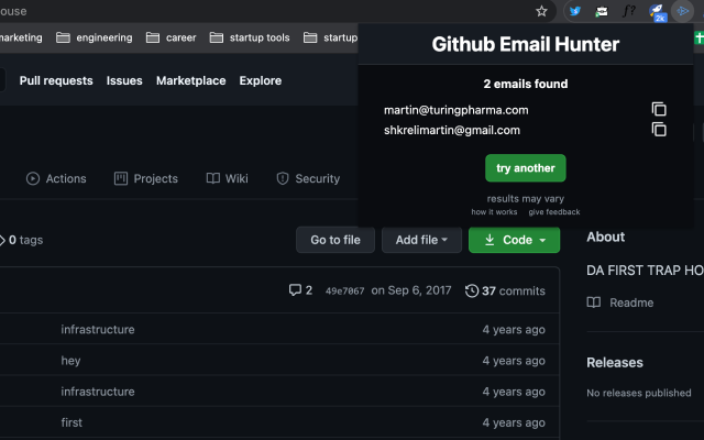 github email hunter截图3