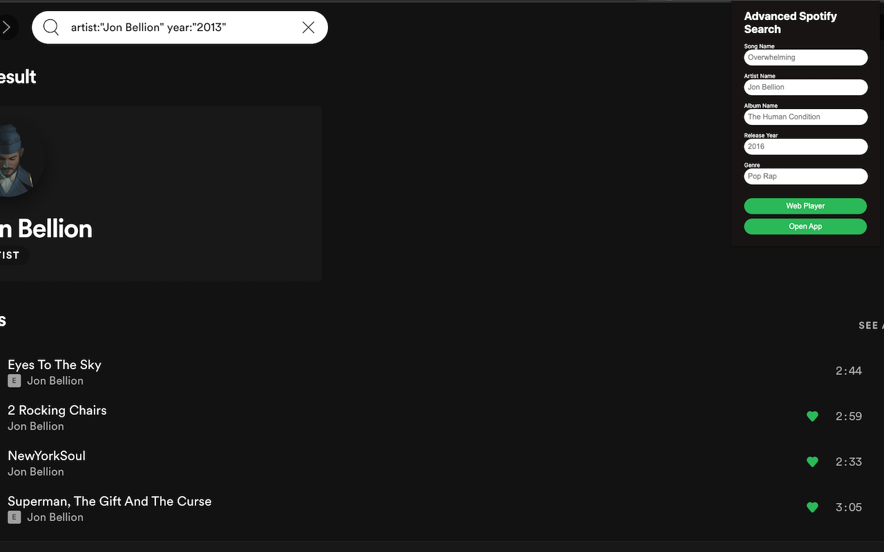 Advanced Spotify Search截图2