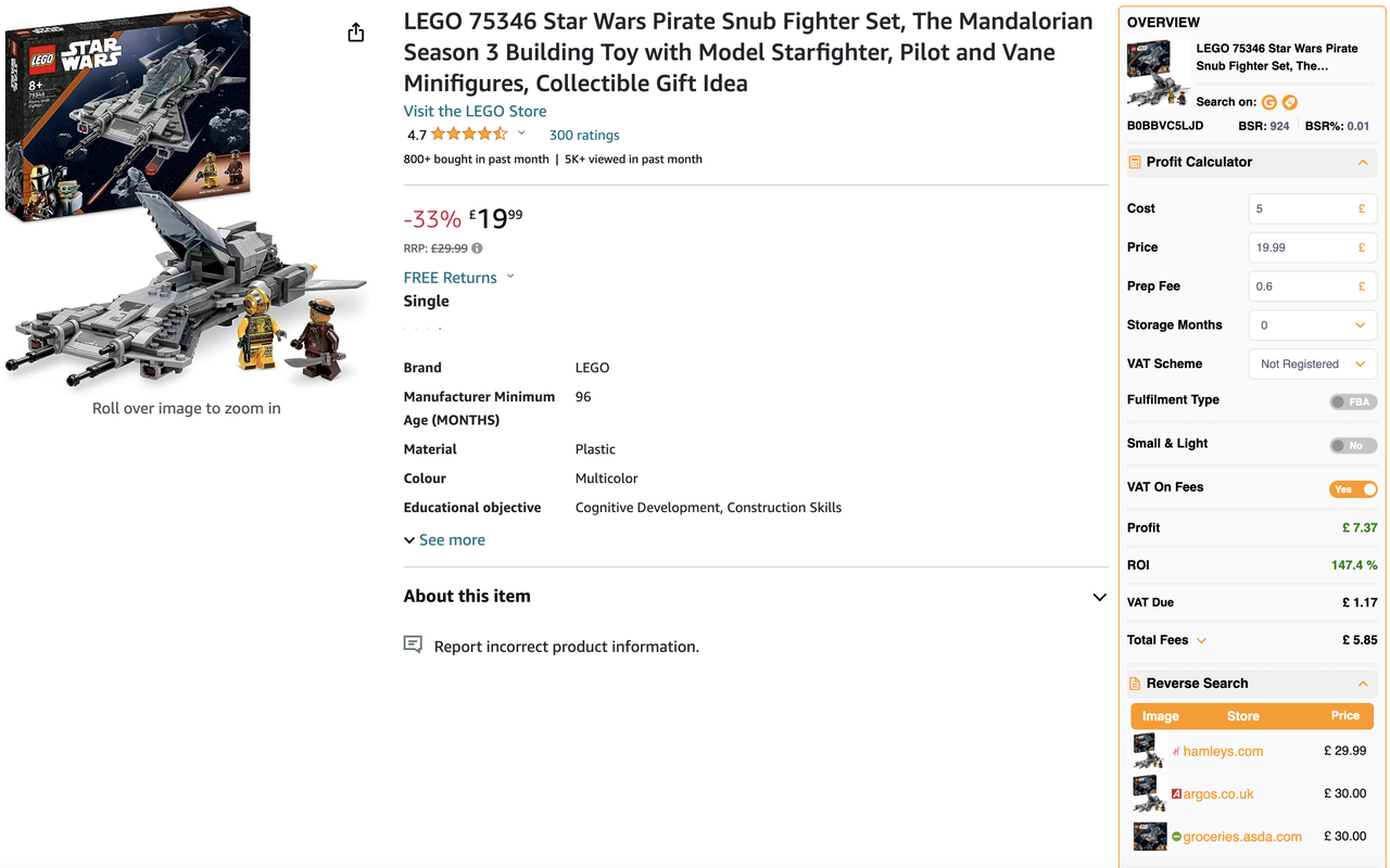 Arbitrage Hero - Amazon FBA Sourcing Tool截图2