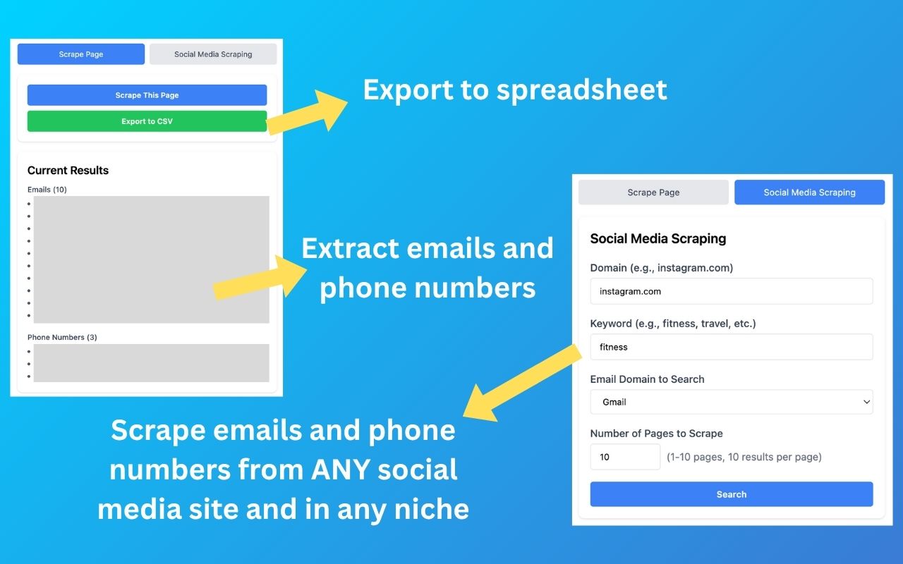 EmailMaster - Email & Phone Number Scraper截图3