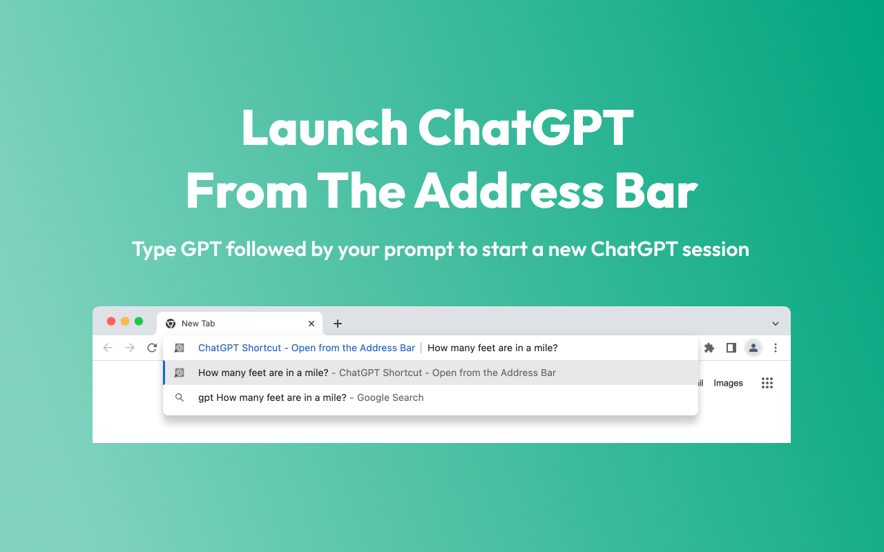 ChatGPT Shortcut - Open from the Address Bar截图1