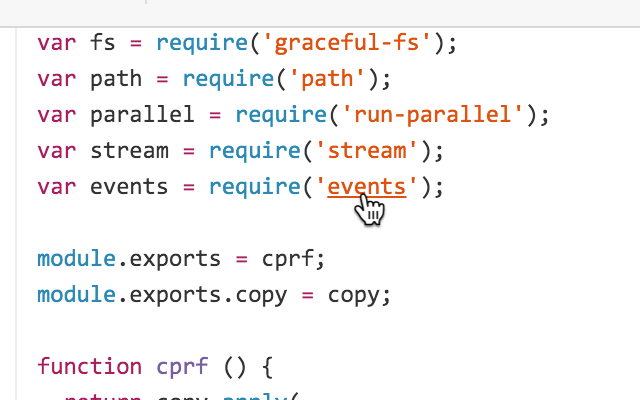 Github Node.js require() navigator截图1