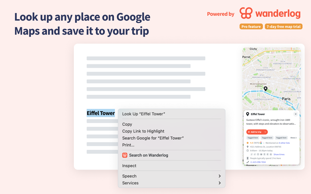 Wanderlog: search & save Google Maps places截图3