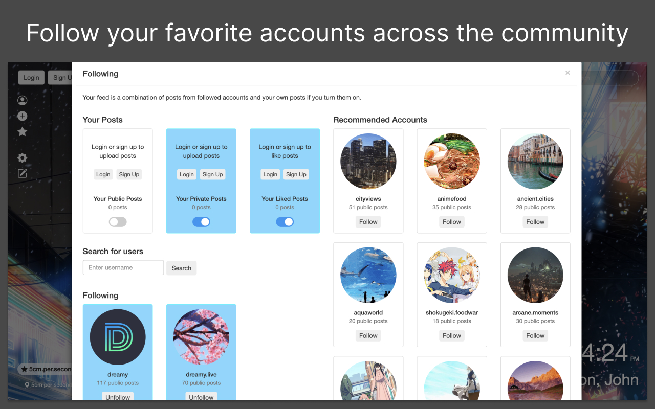 Dreamy - Anime HD New Tab Sharing App截图5